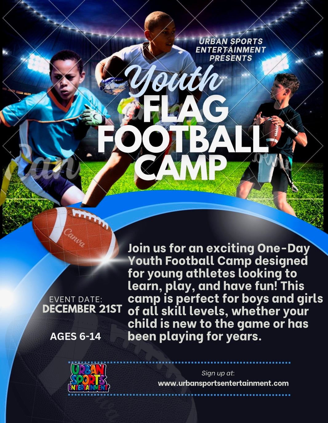 YOUTH FLAG FOOTBALL CHRISTMAS CAMP